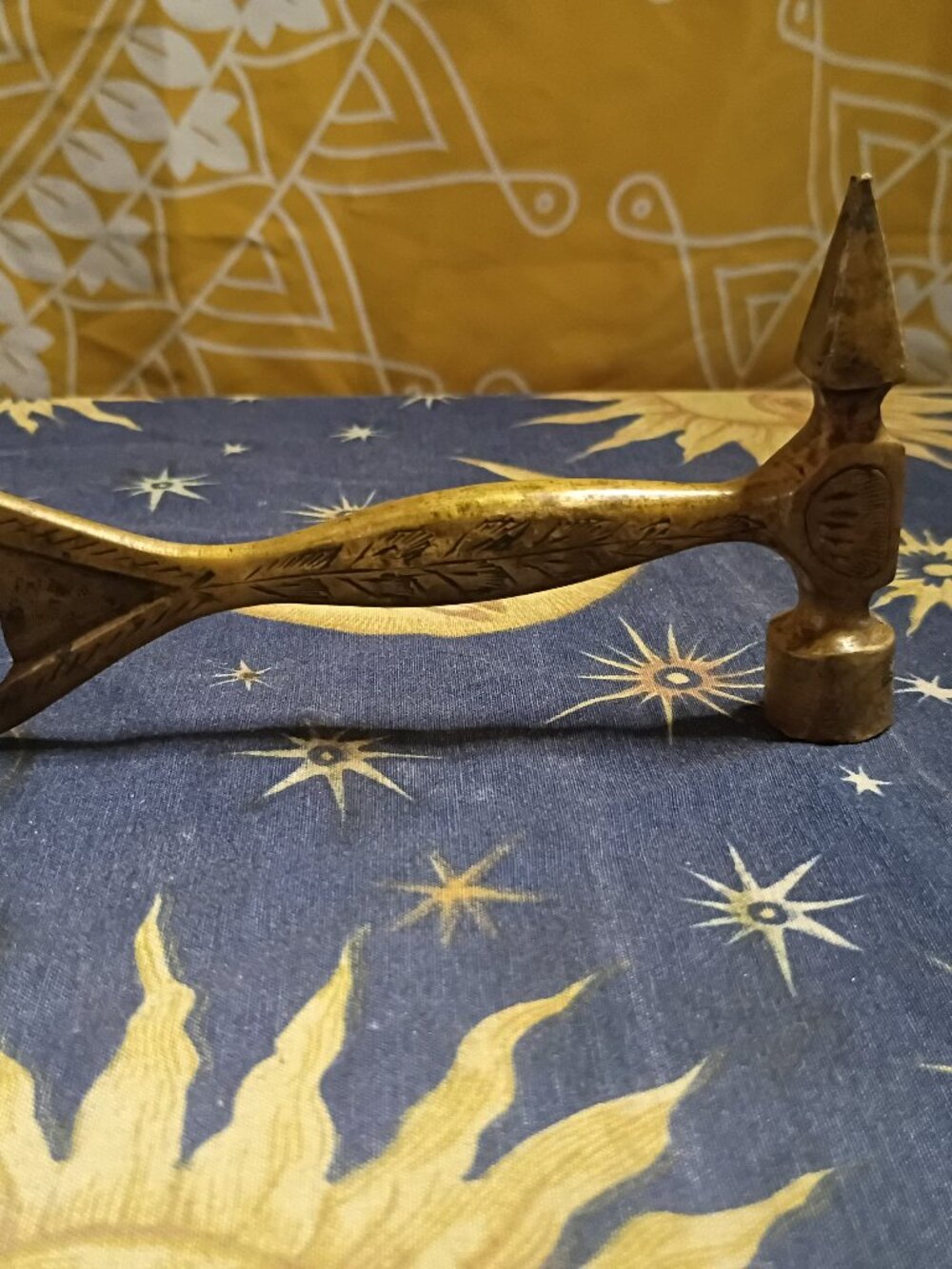 vintage solid brass ice hammer bottle opener